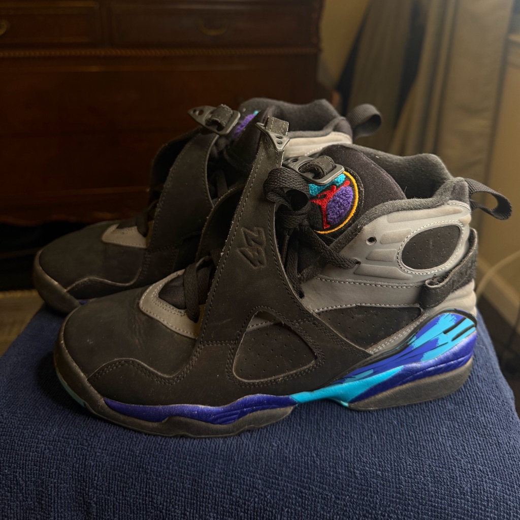 Air Jordan 8 Retro âAquaâ Boys 6.5 Great Condition